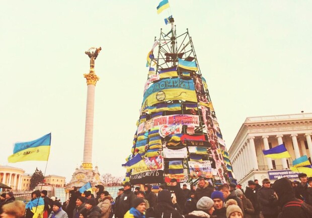 На Майдане сегодня встретят Новый год. Фото с сайта ru.tsn.ua