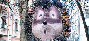 Фотофакт: Ежику на Рейтарской подарили очки