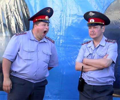 Милиционеры в столице на вес золота.
Фото с сайта guard.in.ua
