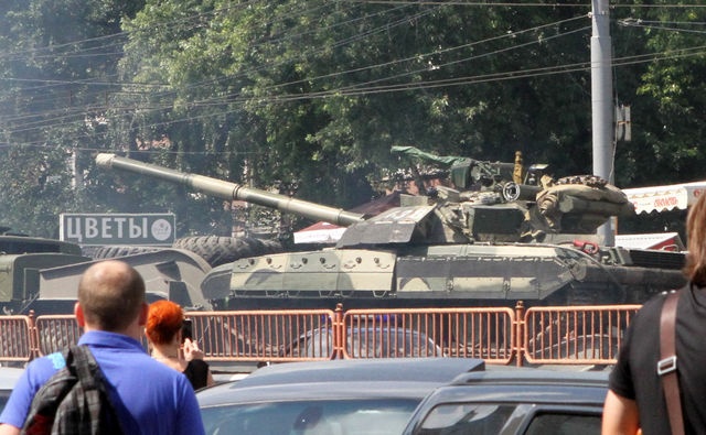 Недавно танки заметили на проспекте Победы. Фото с сайта segodnya.ua