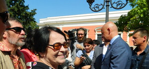 Михаил Жванецкий и Кира Муратова открыли новую достопримечательность в Одессе