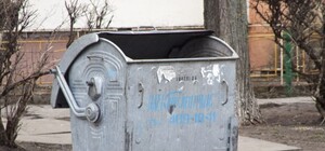 ФОТО: Запорожцы готовы люстрировать Тигипко в мусорном баке