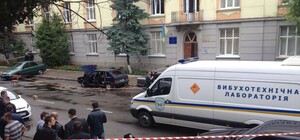 Вибух біля райвідділку може бути пов'язаний з вилученням зброї, привезеної із АТО (фото)