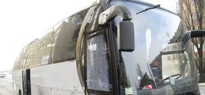 На Харьковском шоссе в автобус бросили две гранаты