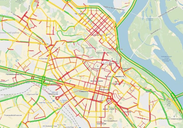 Новость - События - Центр Киева застыл в пробках: в городе не работают светофоры