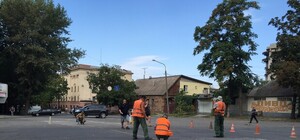 В Запорожье к приезду жены Порошенко на улице навели порядок