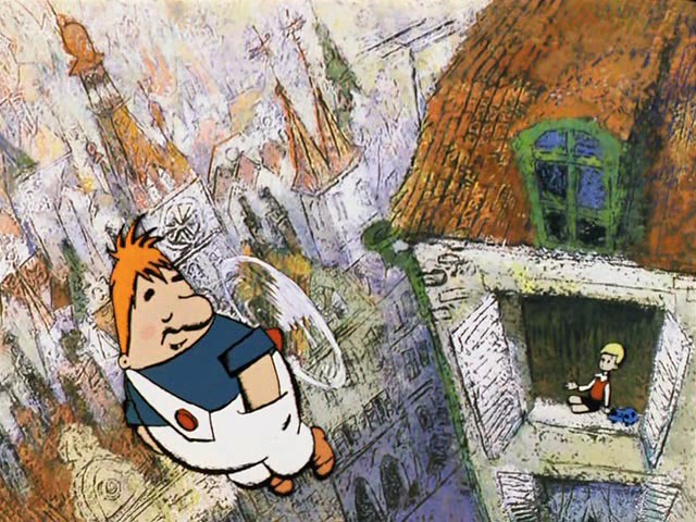 Скриншот мультфильма "Карлсон, который живет на крыше"