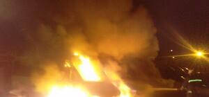 Недоброе утро: под Запорожьем пылали три маршрутки