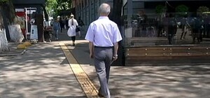 В Киеве появился первый маршрут для незрячих людей