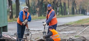 Фоторепортаж: в Шевченковском районе заканчивают реконструкцию перекрестка, после чего снова начнут ходить трамваи