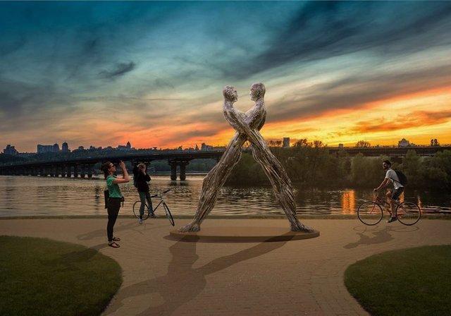Новость - События - Новое место для селфи: в Киеве на берегу Днепра установят необычную статую