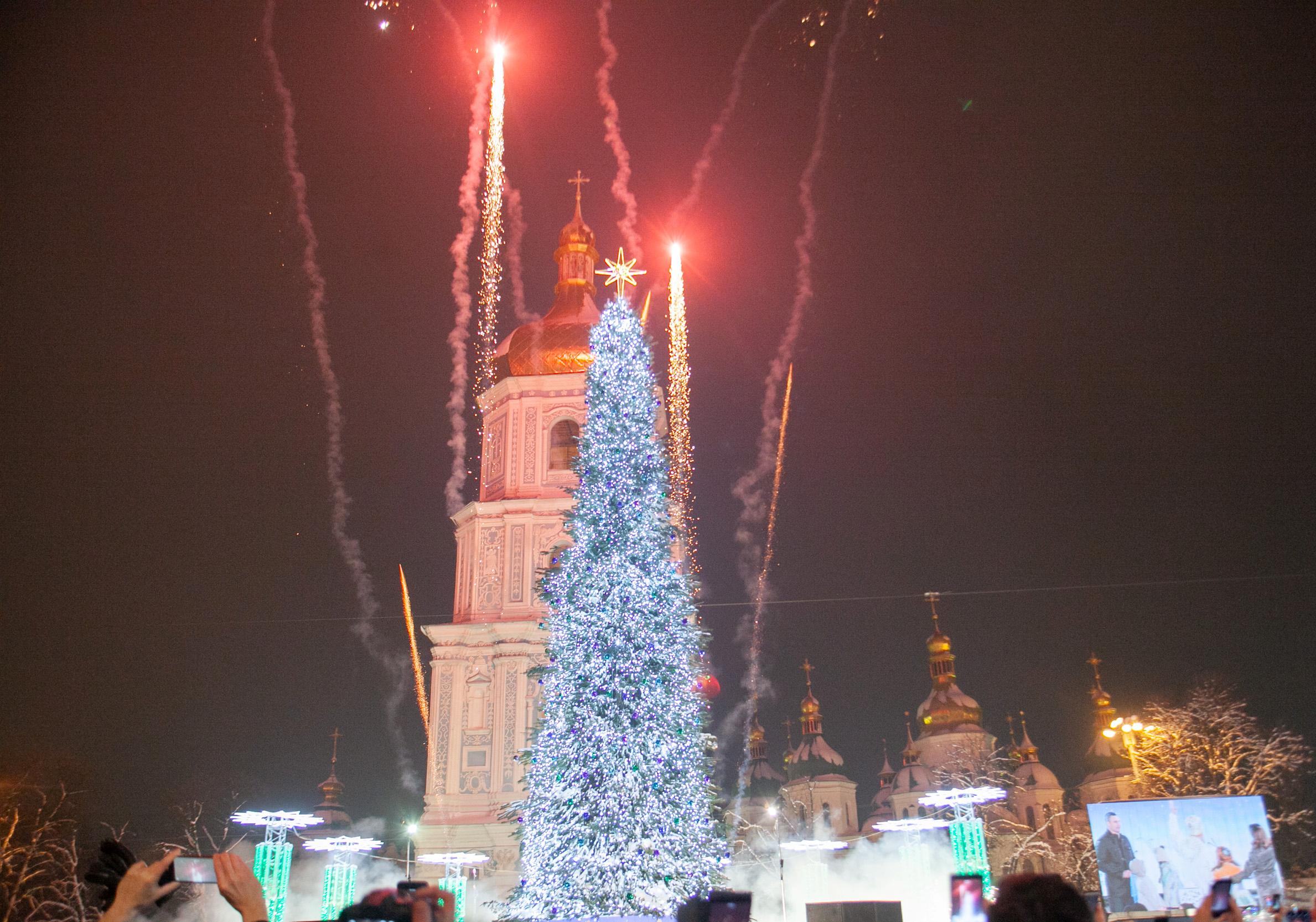 Открытие новогодней елки в 2018 году. Фото: kyivcity.gov.ua.