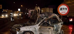 Под Киевом произошло жуткое ДТП, в котором заживо сгорел пассажир такси