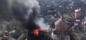 В микрорайоне Новобеличи горит жилой дом