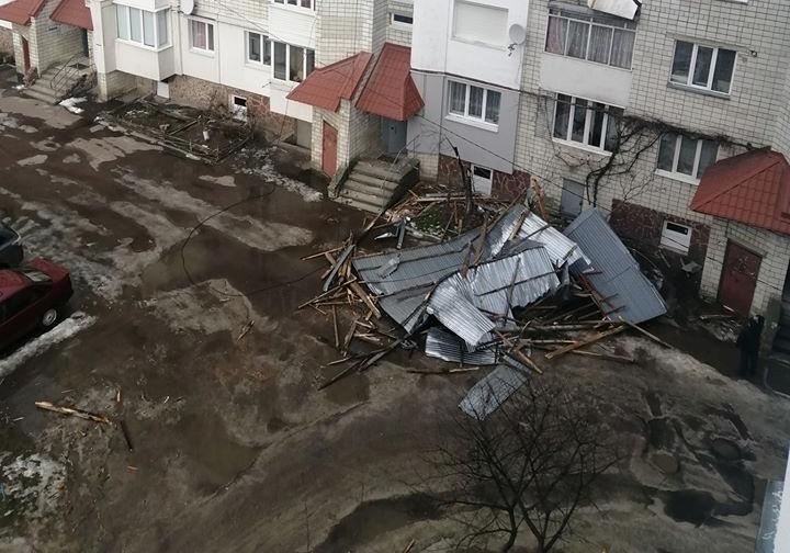 Зірвані дахи, повалені дерева і розтрощені автомобілі: Львівщину штормить