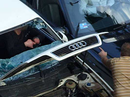 Обычная авария на дорогах столицы закончилась перестрелкой. Фото с сайта obozrevatel.com