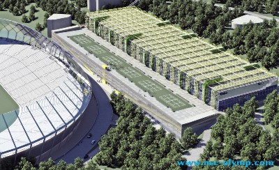 Проект гостевой зоны для фанатов Евро.
Фото с сайта nsc-olymp.com
