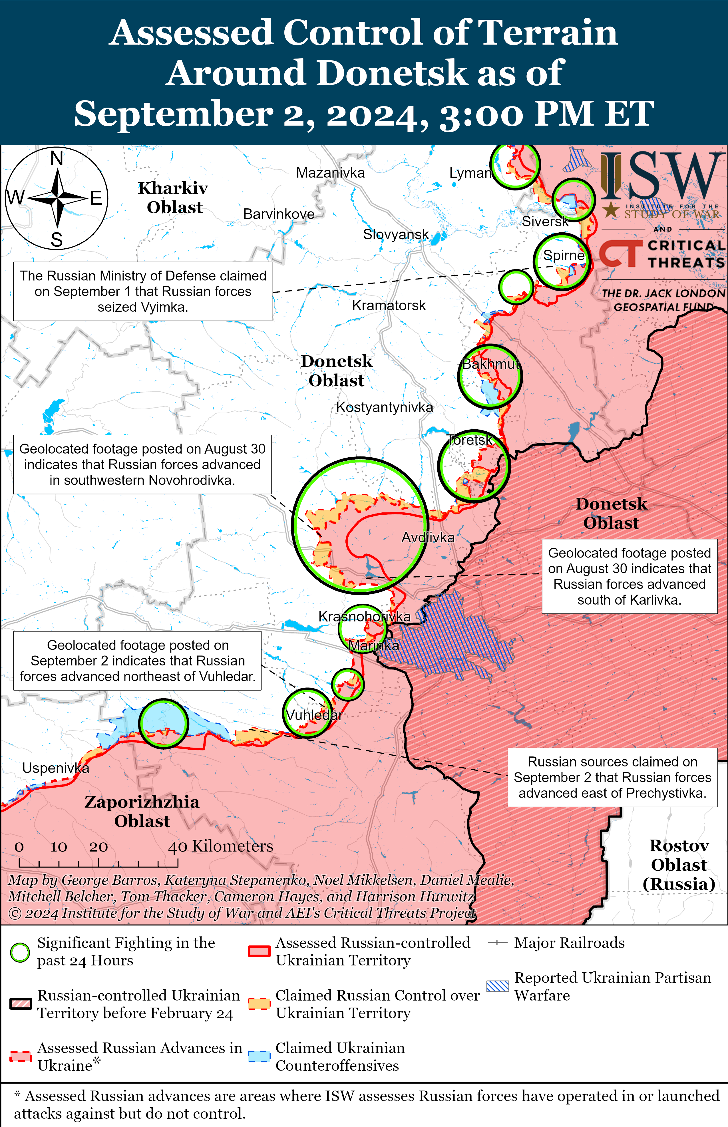 Карта бойових дій.