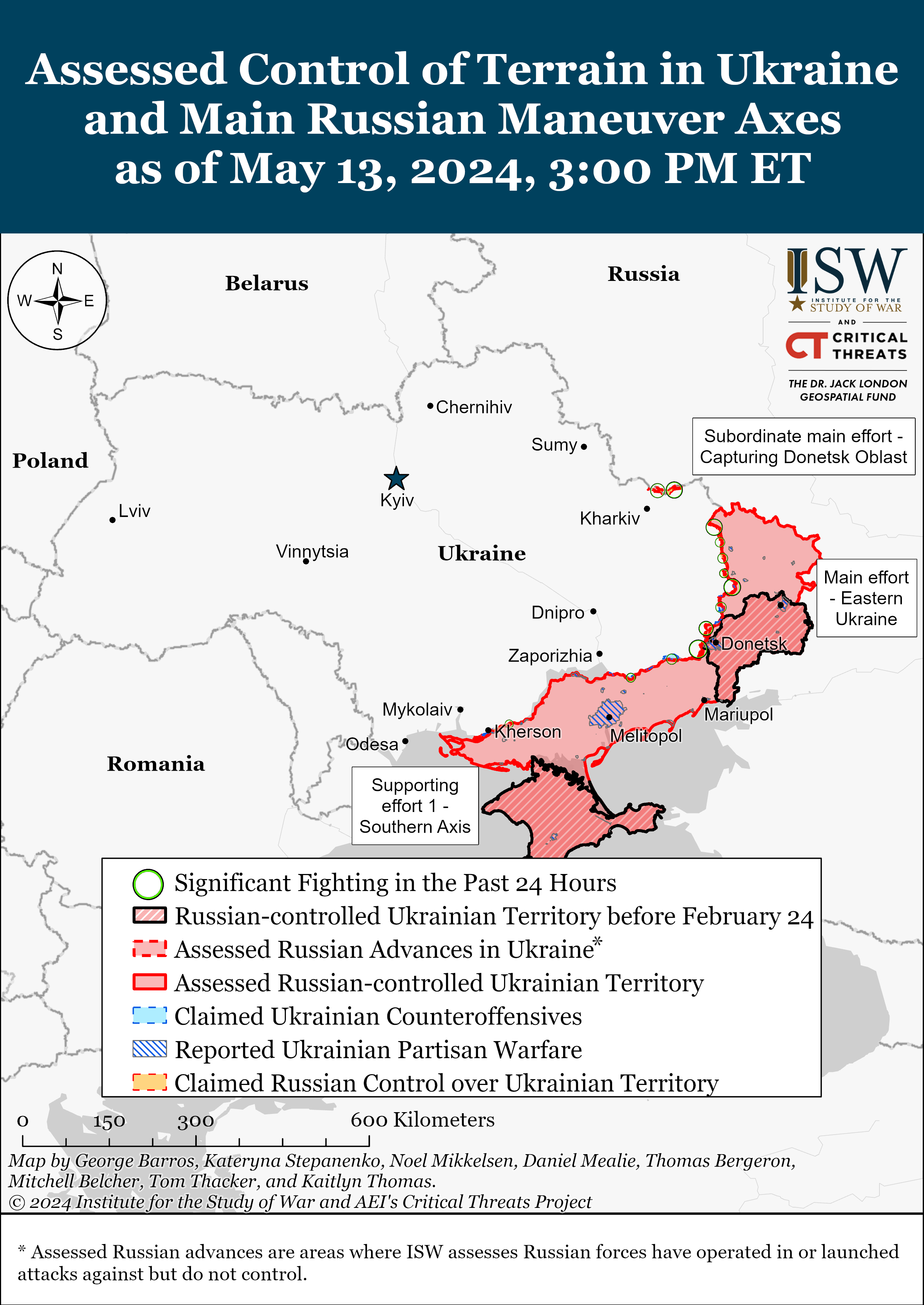 Карта бойових дій в Україні. || Джерело: understandingwar.org