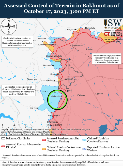 Мапа бойових дій в Україні 18 жовтня