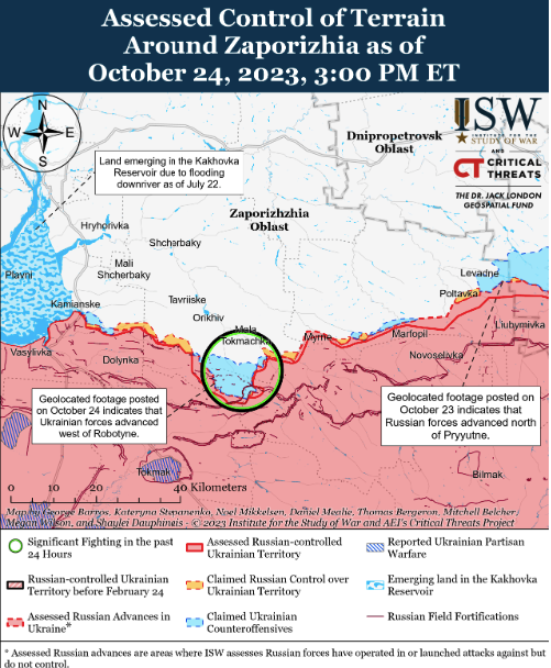 Мапа бойових дій в Україні 25 жовтня -