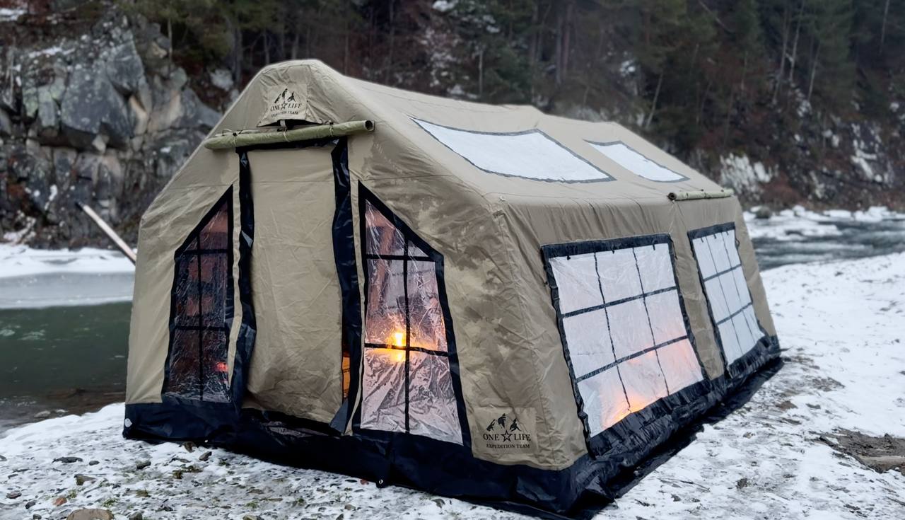 Так выглядит палатка для обогрева.