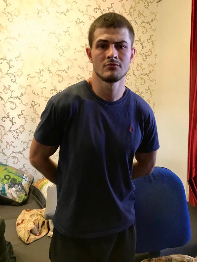 Подозреваемый в поджоге житель Луганска. Фото: twitter