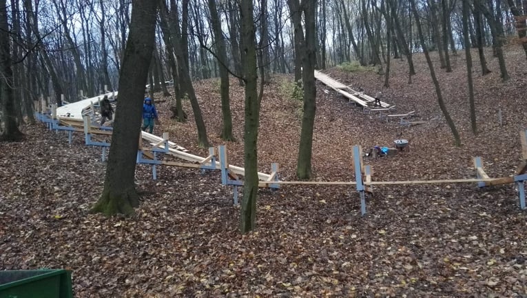 Каркас горки. Фото: Наталия Бигун