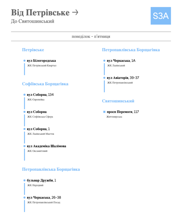 Святопетровское - Святошинский. Фото: Uber