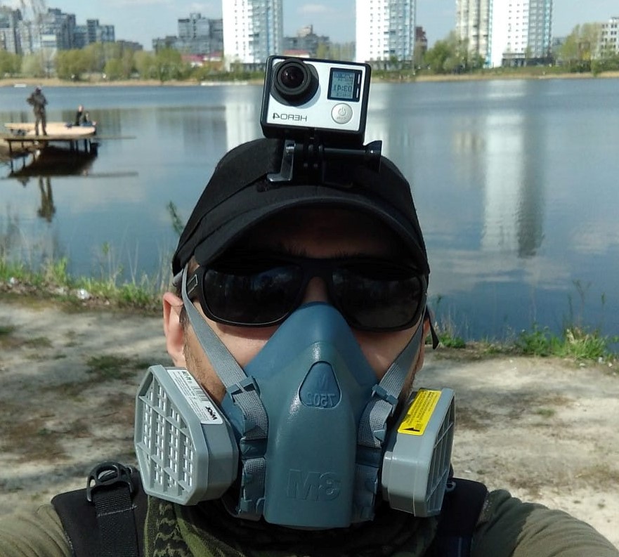 Сашко Черный в экипировке. Фото: Александр Черный