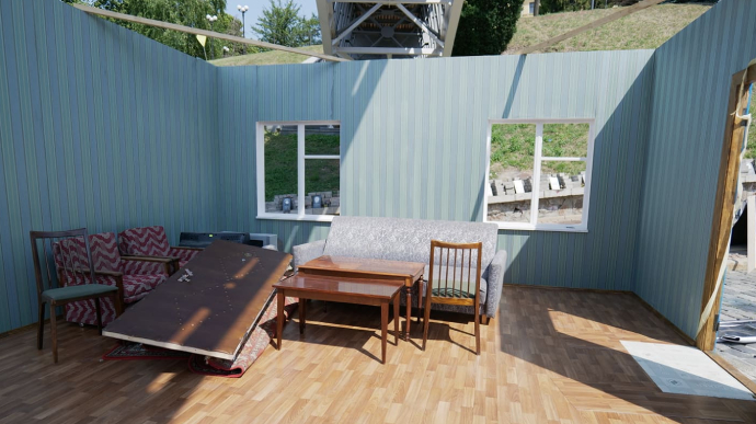 Декорации на алее Героев Небесной Сотни. Фото: УП, ЕЛЬДАР САРАХМАН