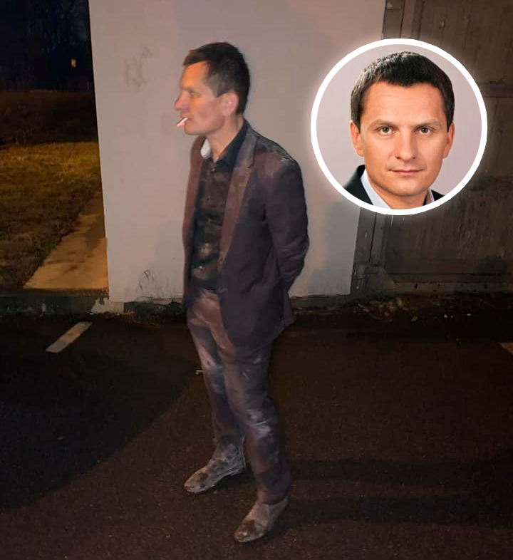 Задержанный на месте преступления. Фото: Facebook "Варта Голосієво"