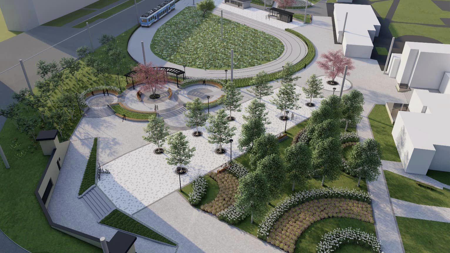 Коцепция парка возле метро 