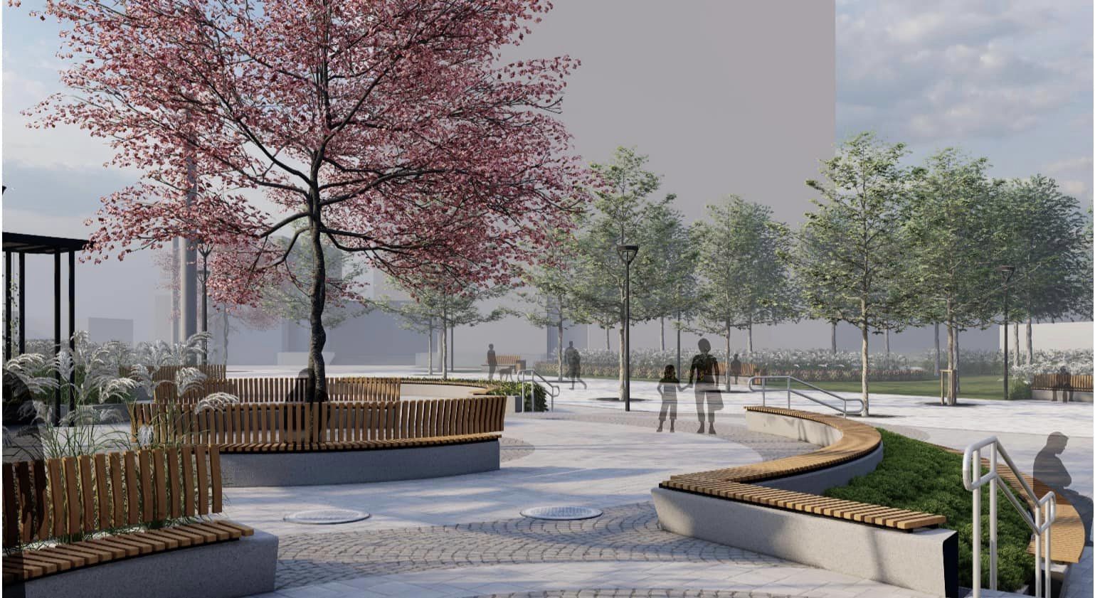 Коцепция парка возле метро 