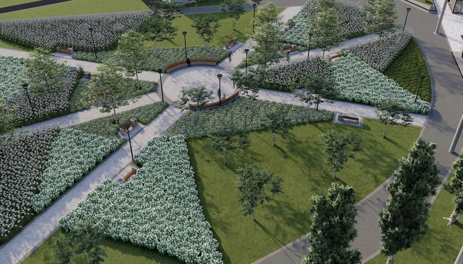 Коцепция парка возле метро 