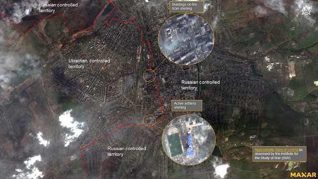 Карта боевых действий в Украине 8 апреля.