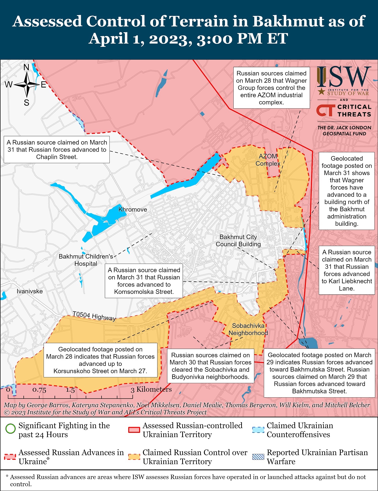 Мапа бойових дій в Україні 2 квітня.