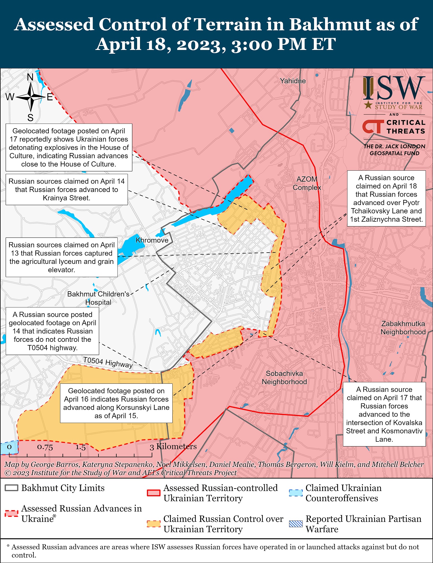 Карта бойових дій в Україні 19 квітня.