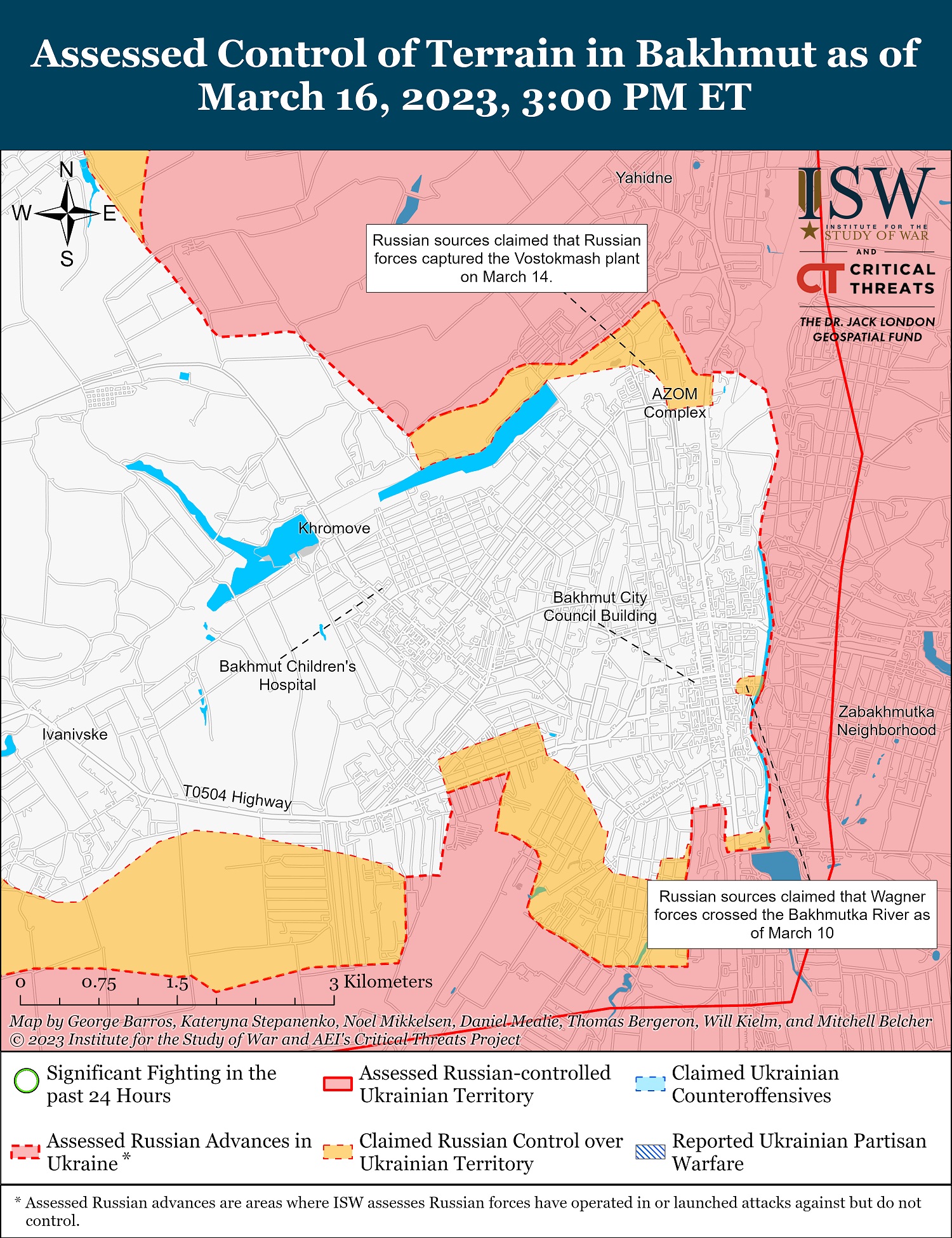 Карта бойових дій в Україні 17 березня.
