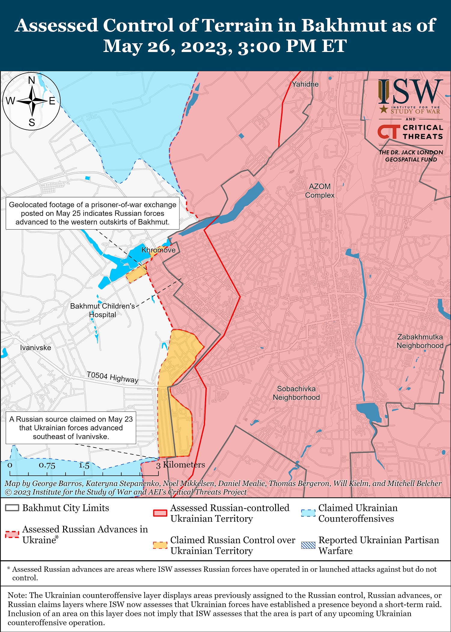 Карта боевых действий в Украине 27 мая.