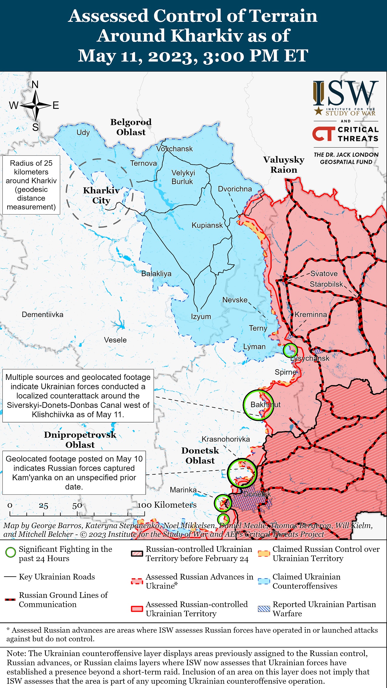 Карта боевых действий в Украине 12 мая.