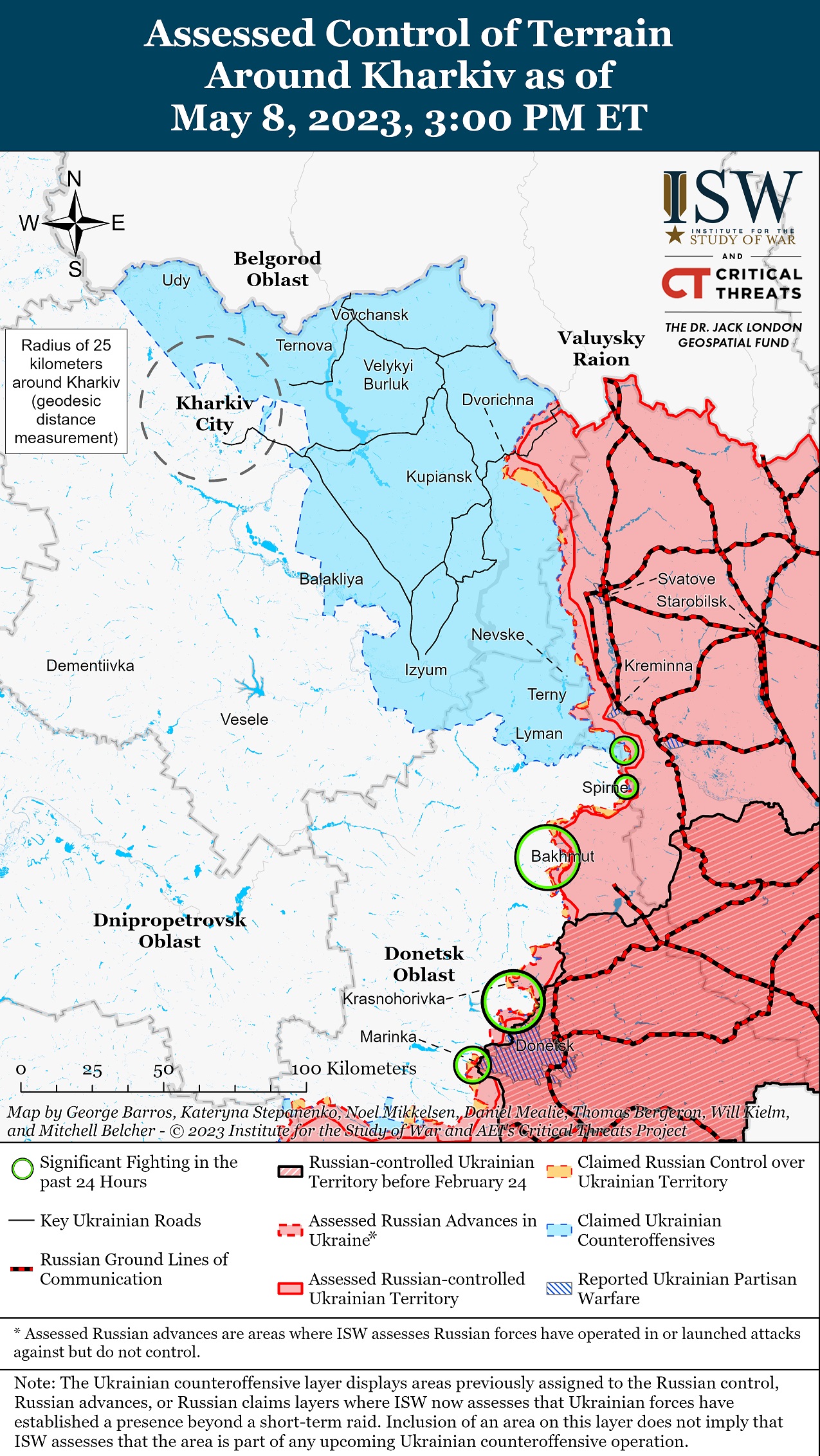 Карта боевых действий в Украине 9 мая 2023 года - Киев Vgorode.ua