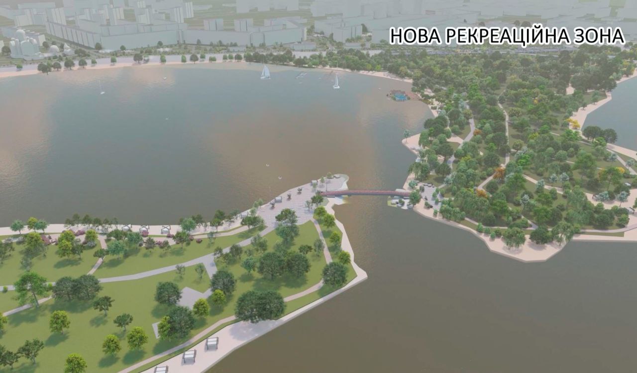 Виталий Кличко показал, как будет выглядеть новая рекреационная зона на Оболони.