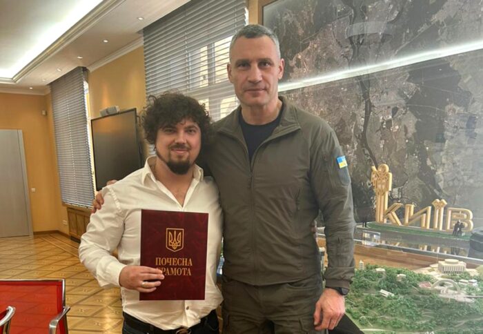 Реабілітолог Олександр Єрьомін отримав відзнаку від мера Києва Віталія Кличко.