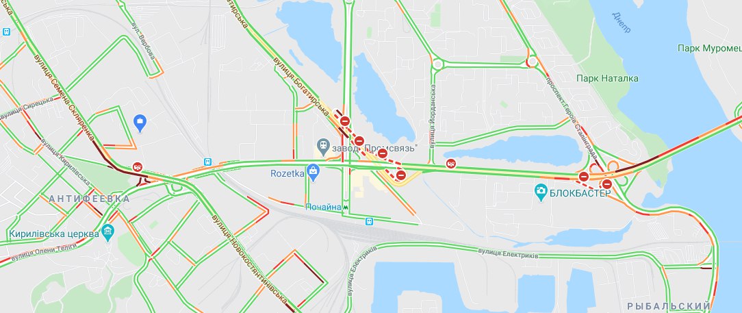 Смотри по картам: где утром в Киеве образовались пробки фото 6 5