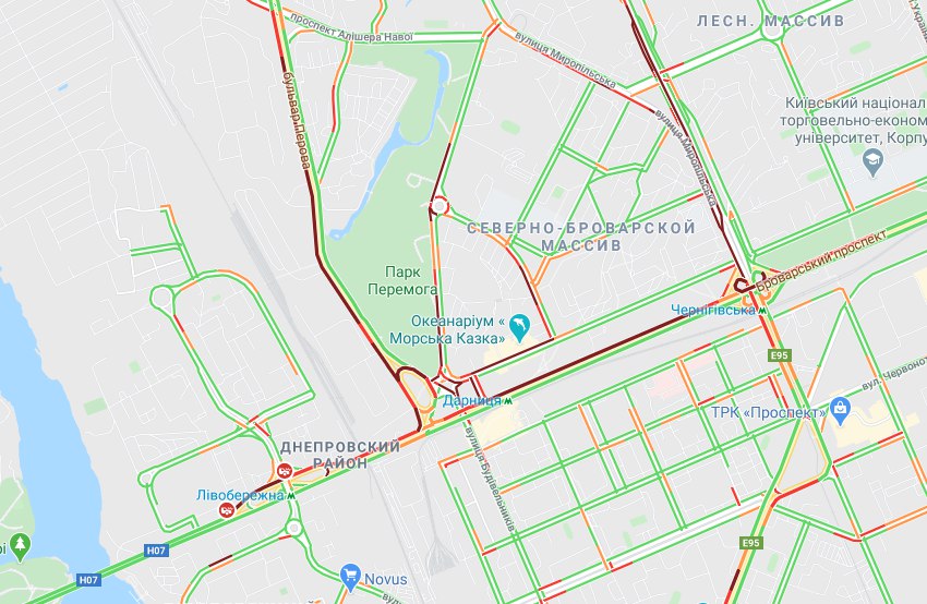 Смотри по картам: где утром в Киеве образовались пробки фото 3 2