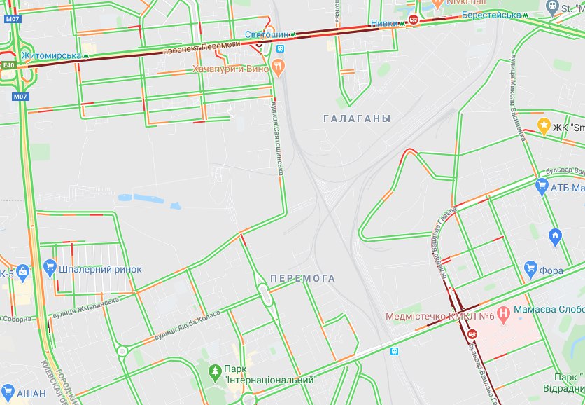 Смотри по картам: где утром в Киеве образовались пробки фото 1