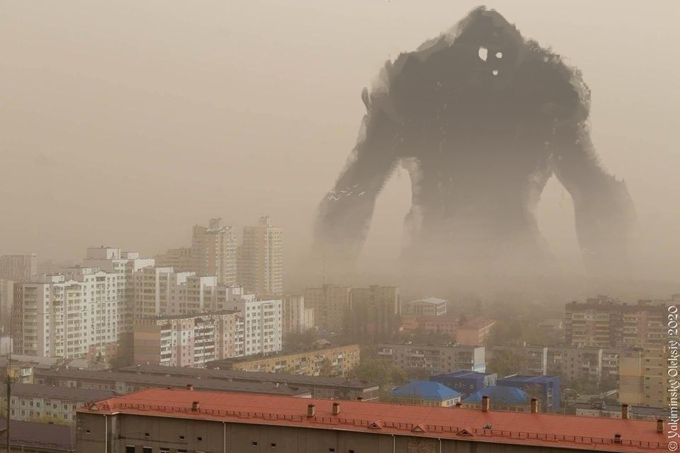 Война миров и Годзилла: в сети шутят насчет пыльной бури в Киеве фото 9 8