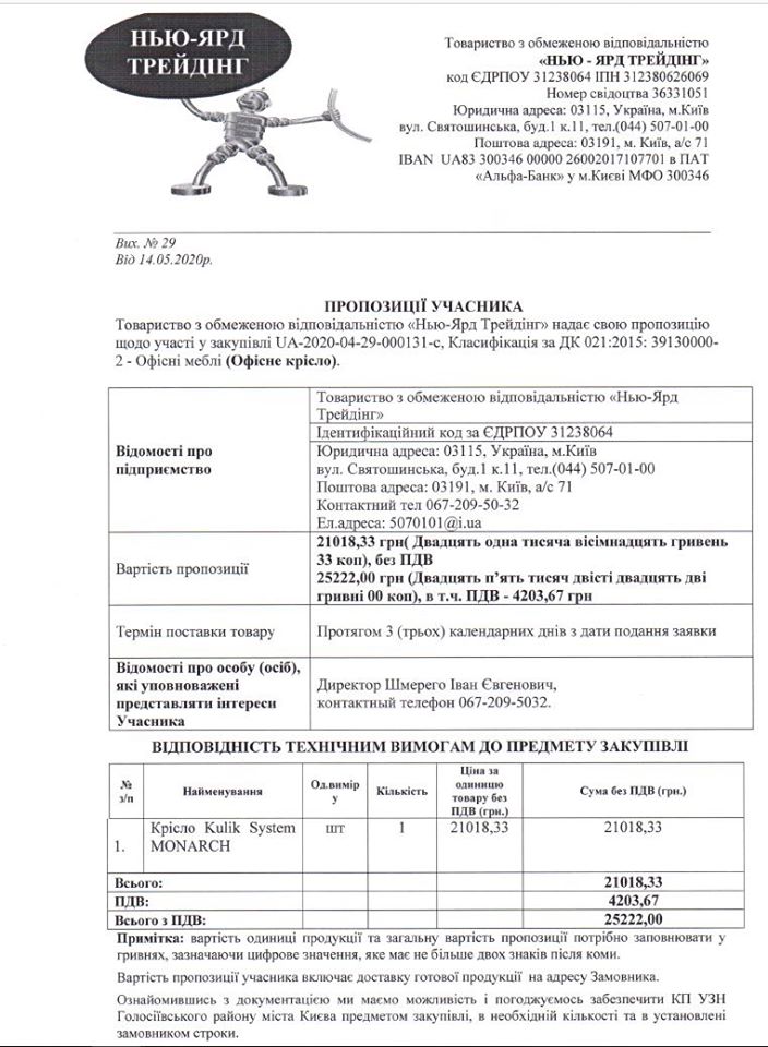 Голосеевскому чиновнику купили кресло "Монарх" за 25 тысяч гривен: фото фото 2 1