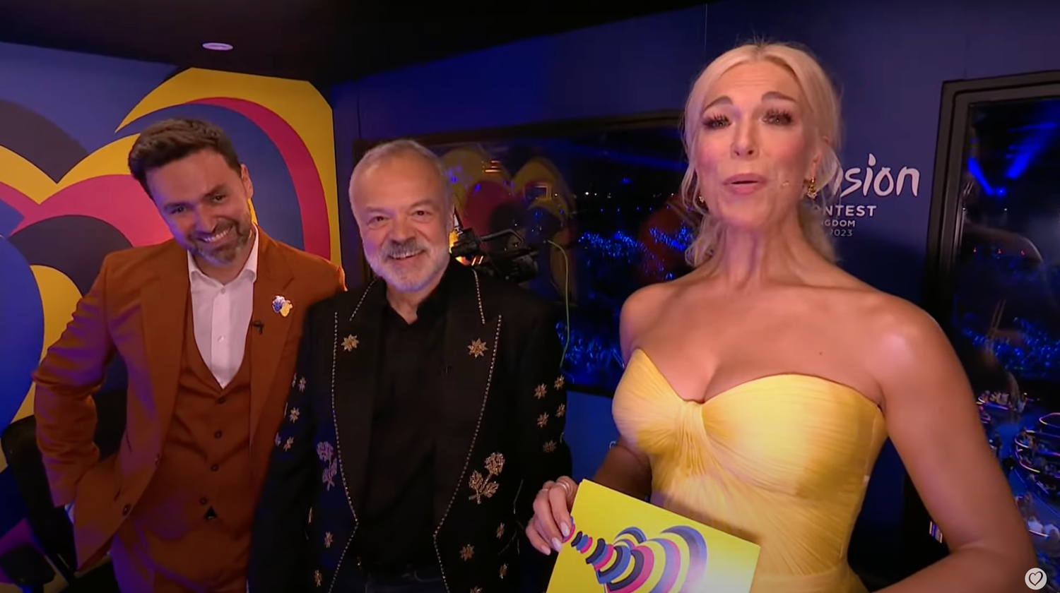 Грэм Нортон появился на "Евровидении-2023" в пиджаке украинского бренда. || Фото: Lindsay McLean, Eurovision
